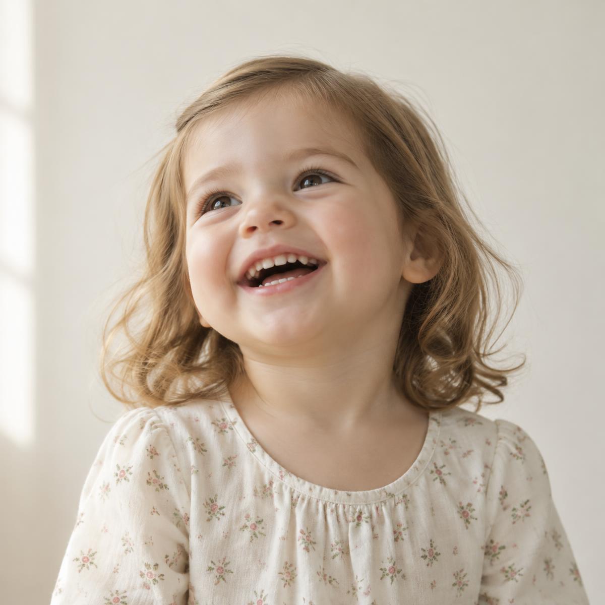 A laughing young child